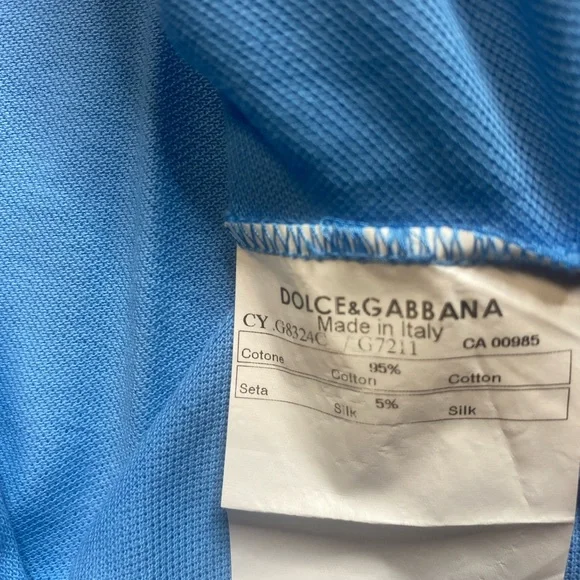 DOLCE GABBANA MEN Polo Shirt size XS Italian 44 MADE IN ITALY
